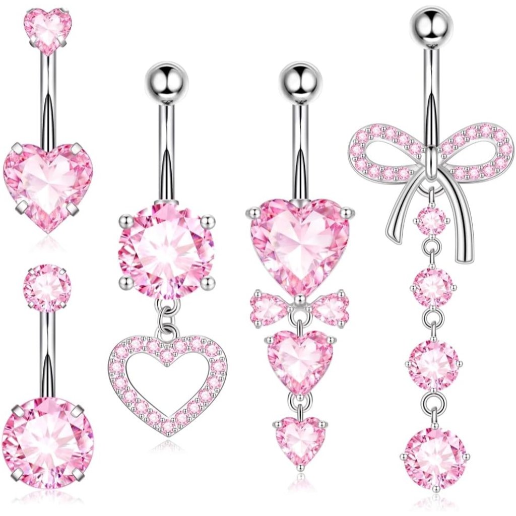 Dangle Belly Button Rings Piercing Jewelry For Women Surgical Stainless Steel Da